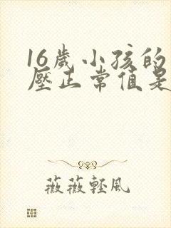 16岁小孩的血压正常值是多少