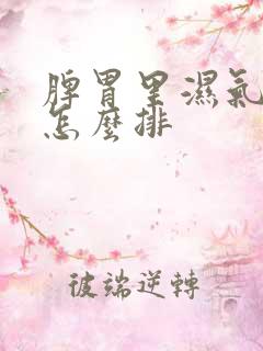 脾胃里湿气太重怎么排