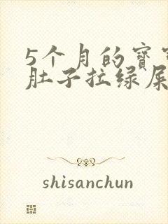 5个月的宝宝拉肚子拉绿屎怎么办