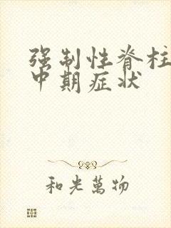 强制性脊柱炎的中期症状