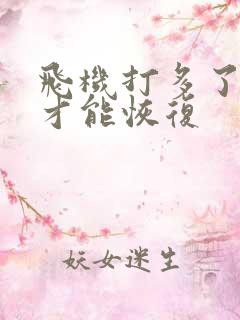 飞机打多了怎么才能恢复