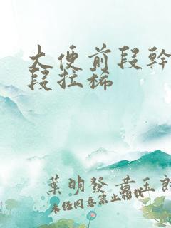 大便前段干燥后段拉稀