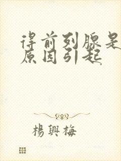 得前列腺是什么原因引起