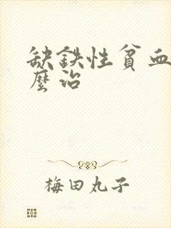 缺铁性贫血要怎么治