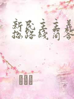 新民主主义革命总路线简答题