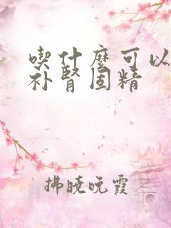 吃什么可以补阳补肾固精