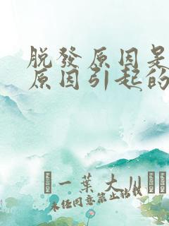 脱发原因是什么原因引起的