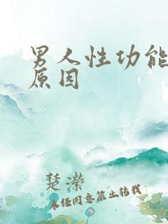 男人性功能衰退原因