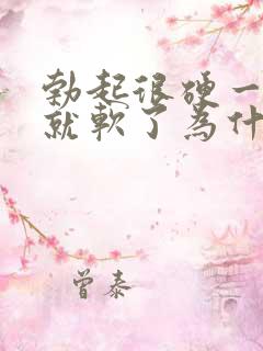 勃起很硬一会儿就软了为什么