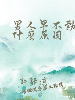 男人早不勃起是什么原因