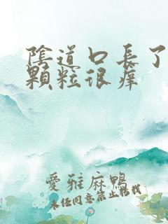 阴道口长了白色颗粒很痒