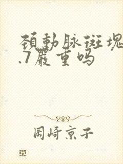 颈动脉斑块厚1.7严重吗