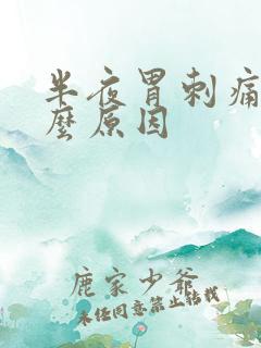 半夜胃刺痛是什么原因