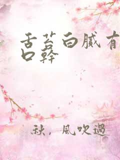 舌苔白腻有齿痕口干