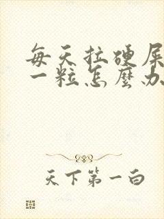 每天拉硬屎一粒一粒怎么办