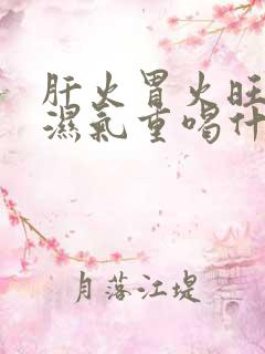 肝火胃火旺脾虚湿气重喝什么茶