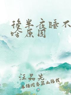 后半夜睡不着觉啥原因