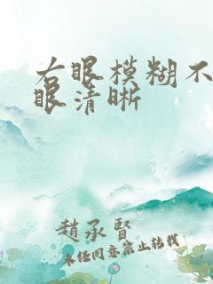 右眼模糊不清左眼清晰