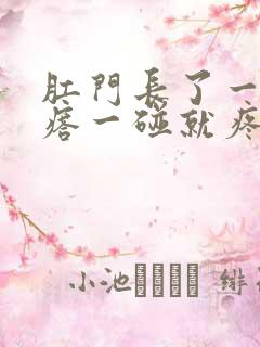 肛门长了一个疙瘩一碰就疼