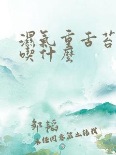 湿气重舌苔黄腻吃什么