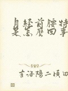 月经前腰特别疼是怎么回事