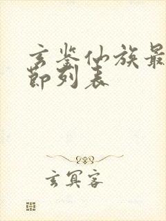 玄鉴仙族最新章节列表