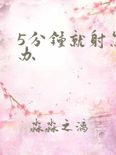 5分钟就射怎么办