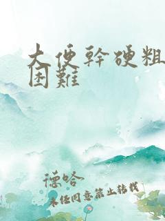 大便干硬粗排便困难