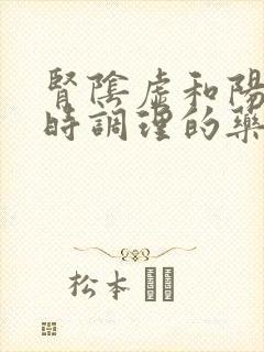 肾阴虚和阳虚同时调理的药