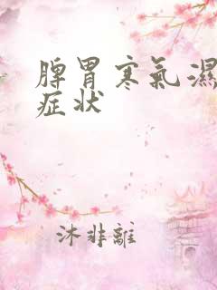 脾胃寒气湿气重症状