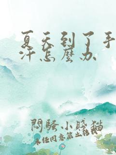 夏天到了手脚出汗怎么办