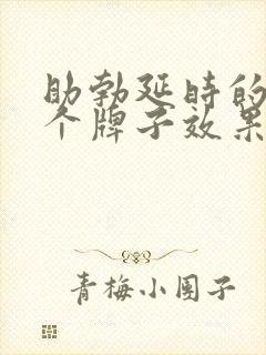 助勃延时的药哪个牌子效果最好