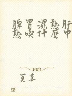 脾胃湿热肝胆湿热吃什么中成药最好