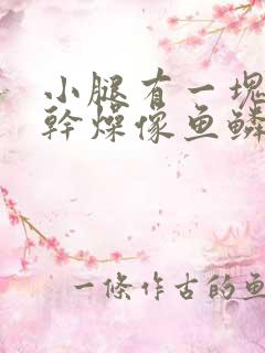 小腿有一块皮肤干燥像鱼鳞状