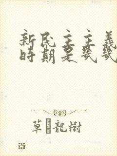 新民主主义革命时期是几几年