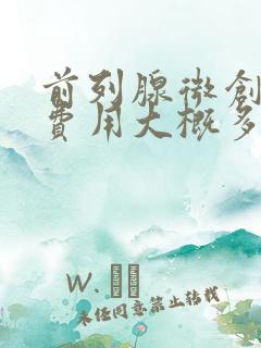 前列腺微创手术费用大概多少钱