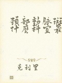 颈部动脉斑块看什么科室最好