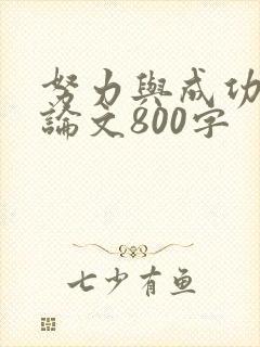 努力与成功的议论文800字