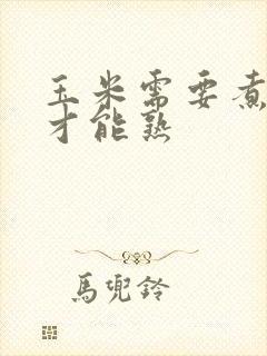 玉米需要煮多久才能熟