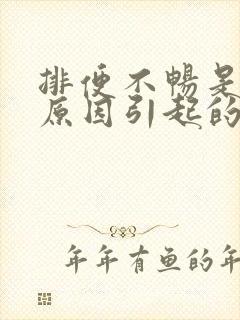 排便不畅是什么原因引起的