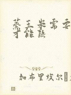 蒸玉米需要多久才能熟