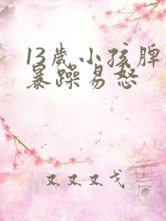 13岁小孩脾气暴躁易怒