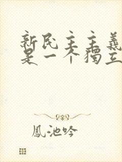 新民主主义社会是一个独立的社会形态.