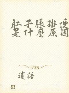 肚子胀排便困难是什么原因