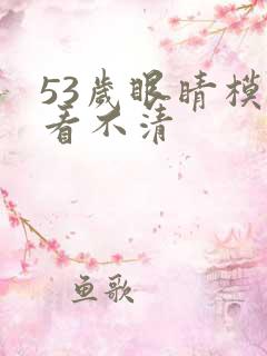 53岁眼睛模糊看不清