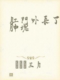 肛门外长了个肉肿块