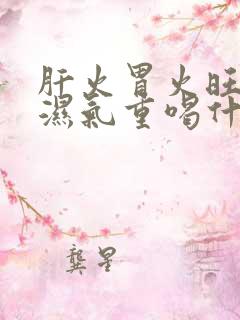 肝火胃火旺脾虚湿气重喝什么茶