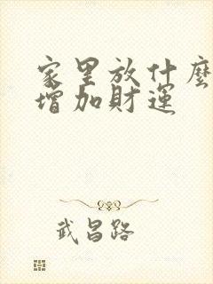 家里放什么可以增加财运