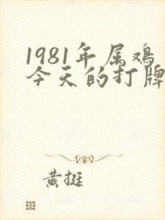 1981年属鸡今天的打牌运气如何