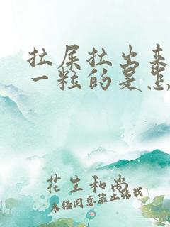 拉屎拉出来一粒一粒的是怎么回事